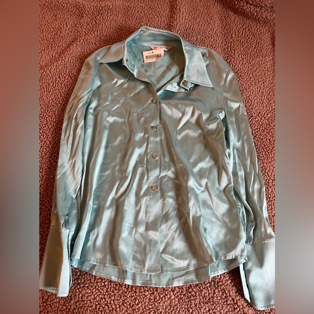 St. John’s mint green long sleeve size 2